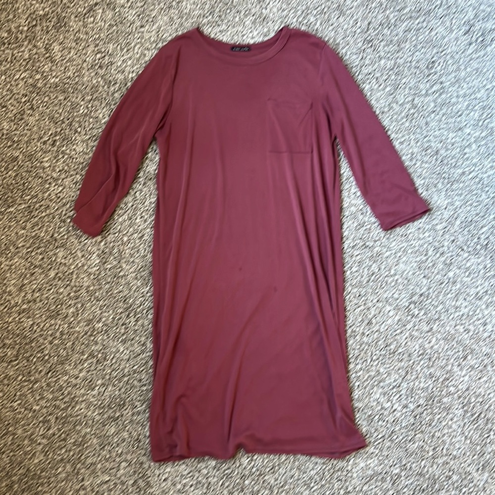 Knee Length Shift Dress - Pink - Size Medium
